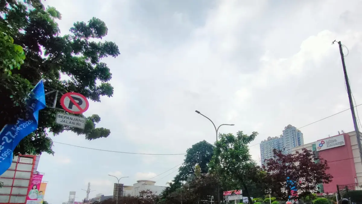 Sejumlah pohon di  JalanRraya Margonda Kota Depok sudah dilakukan pemangkasan. (Foto : Fajar/ Radar Bogor) 