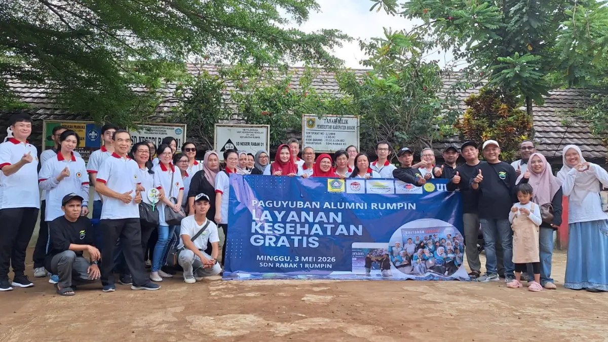 Paguyuban Alumni Rumpin dan Komunitas Sosial Titian Kasih menggelar layanan kesehatan gratis. (Dok. Paguyuban Alumni Rumpin)
