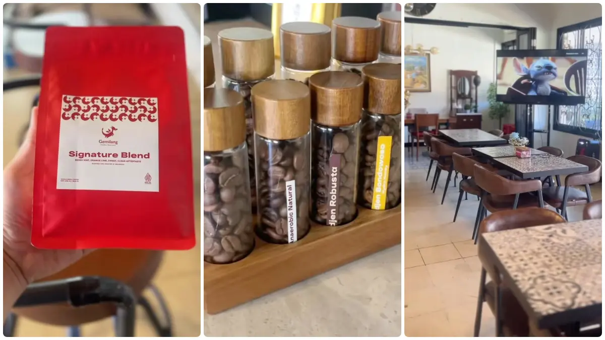 Suasana Gemilang Coffee Roasters di Jalan Raya Tajur Kota Bogor. (Foto : TikTok @ngopigrapher)
