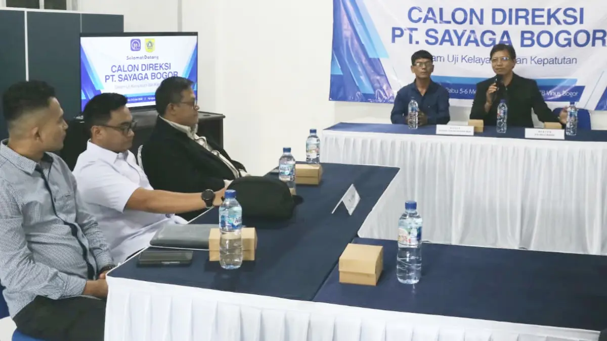 Tiga peserta bakal calon direksi PT Sayaga mengikuti tes kelayakan. (Hendi Novian/Radar Bogor)