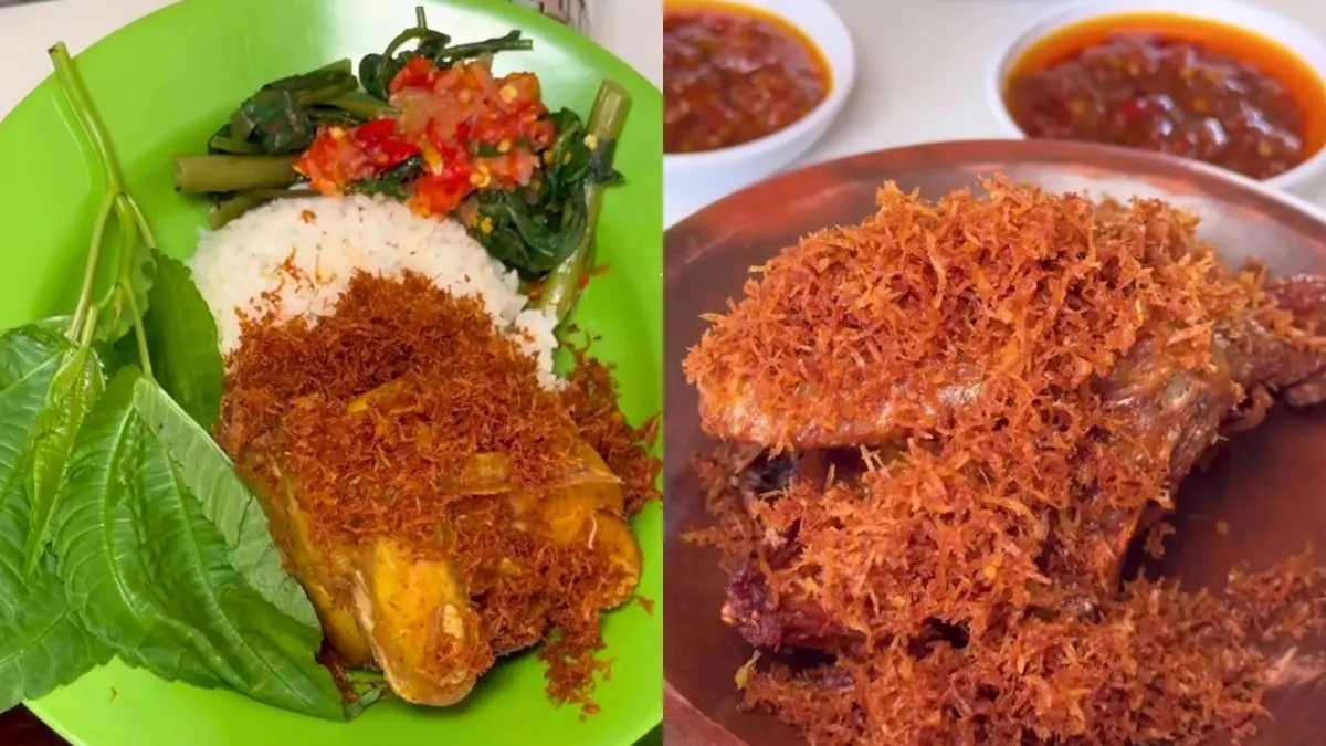 Ayam Serundeng khas resto Ayam Serunbo (Foto: Instagram @ayamserunbo)