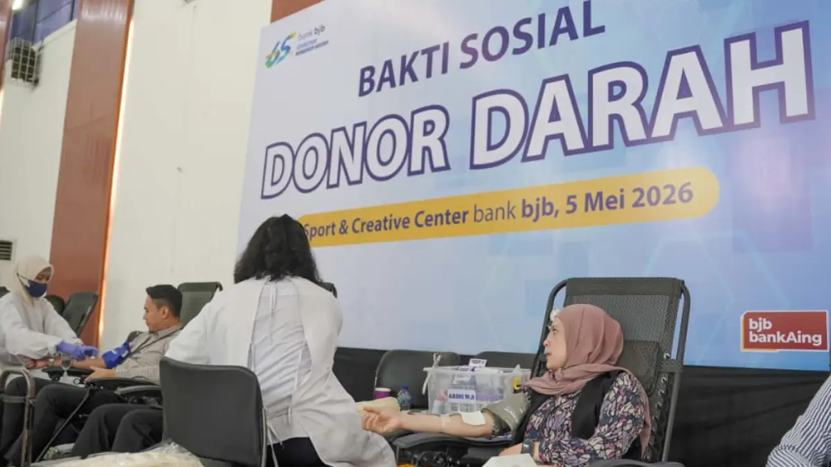 Bank bjb menggelar donor darah dalam rangka memperingati HUT ke-65. (Dok. bank bjb) 