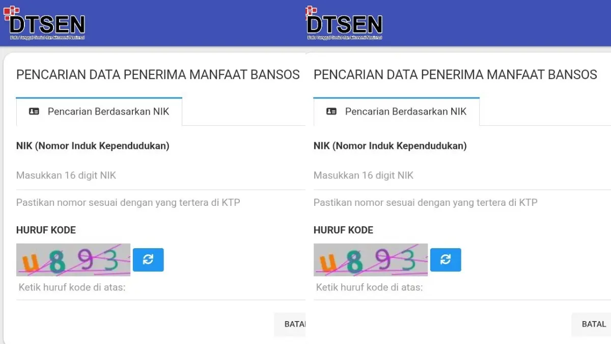 Ilustrasi cek status bansos di laman resmi Kemensos. (Foto: cekbansos.kemensos.go.id)