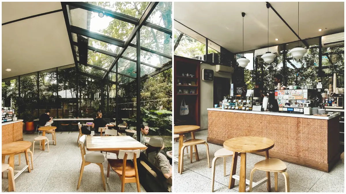Suasana Popolo Coffee Sentul dengan konsep asri. (Foto: Instagram @nandarasman)