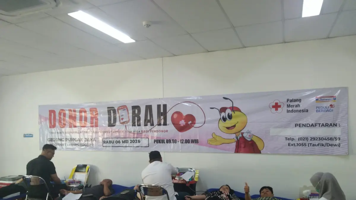 Kegiatan donor darah Indomaret Cabang 2 Bogor