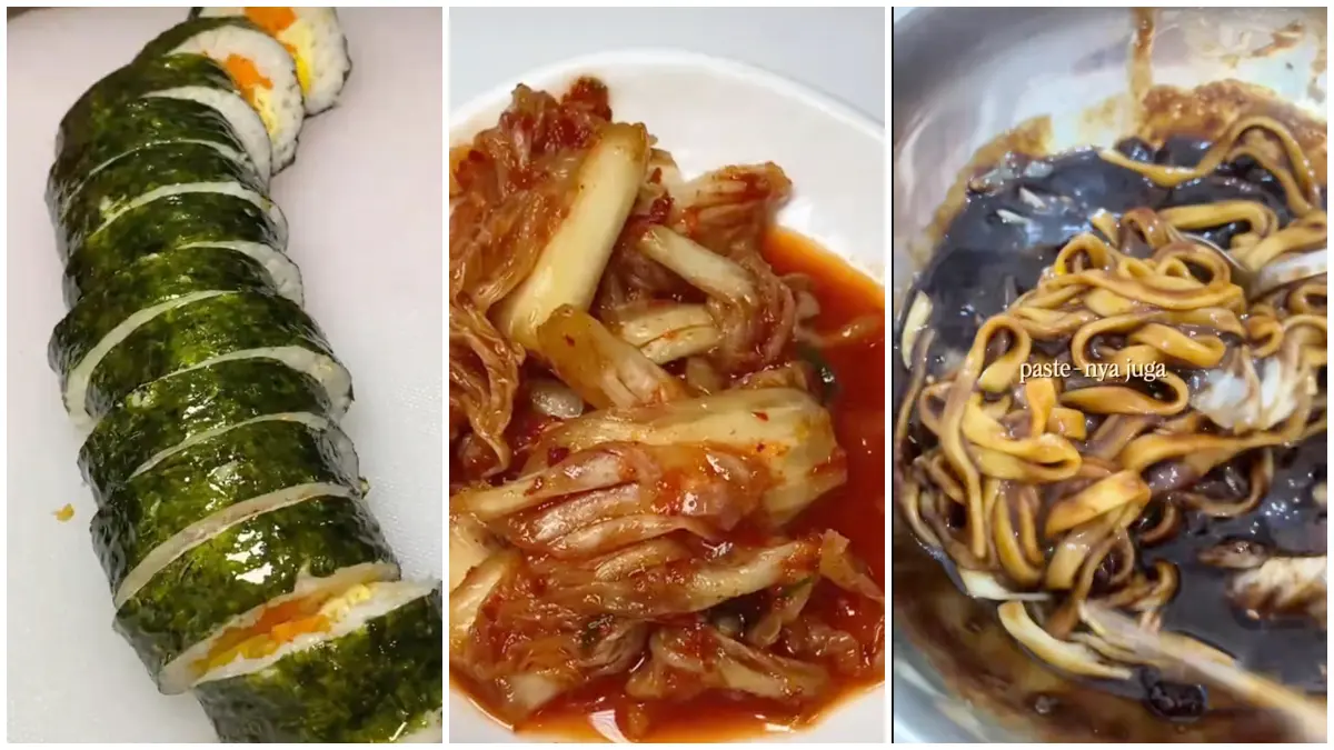 Sajian menu Kini Korean Bristo yang menggugah selera. (Foto: &nbsp;TikTok @jelyjelybean & sherenaffff)