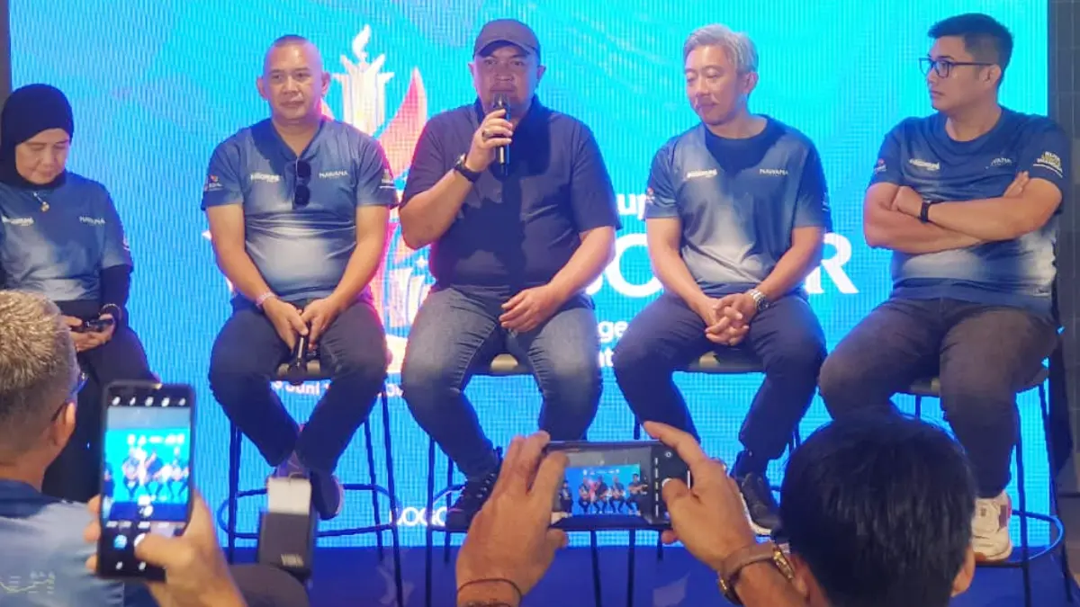 Bupati Bogor Rudy Susmanto saat menyampaikan tentang kegiatan BogoRun 2026. (Billy/Radar Bogor)