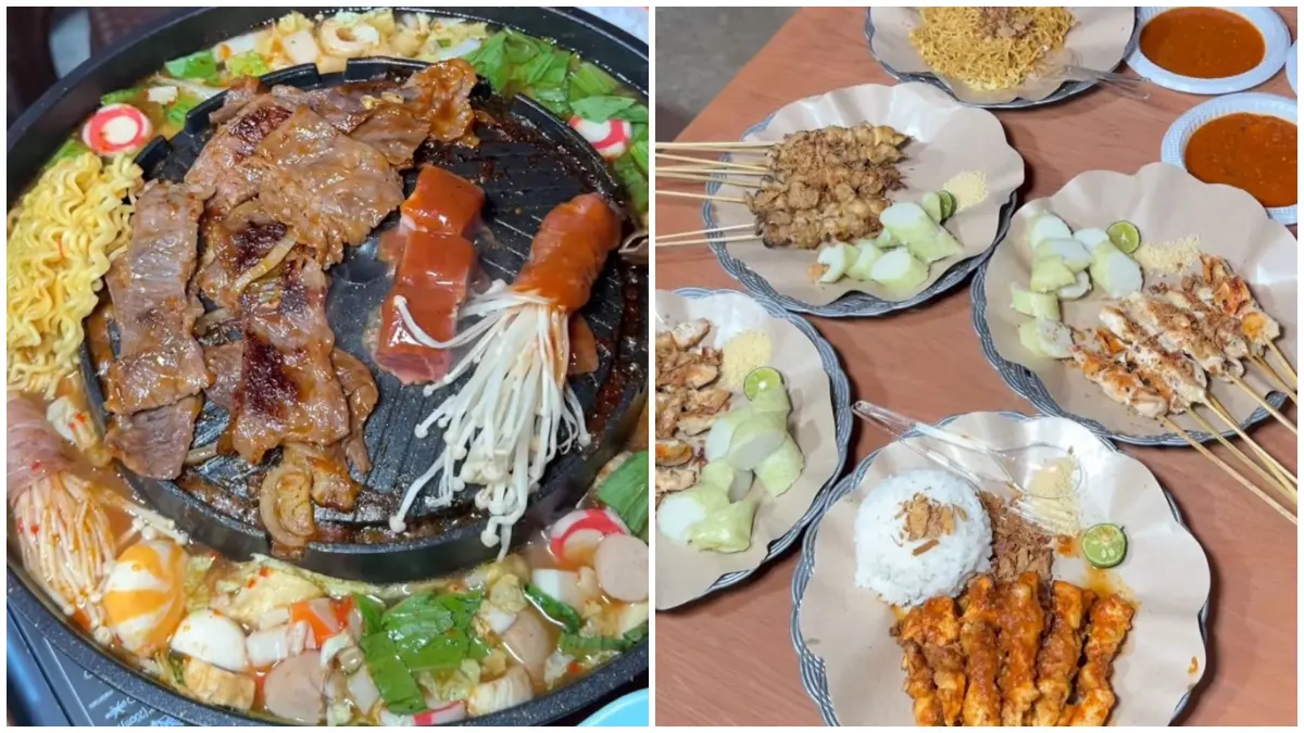 Sate taichan dan shabu grill di Sate Taichan Mas Herman, Parung Bogor. (Foto: Instagram @inaaagstn_)