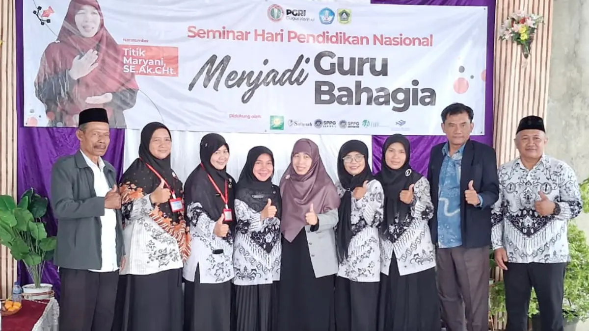 Seminar Hari Pendidikan Nasional Menjadi Guru Bahagia di Kecamatan Ciseeng, Kabupaten Bogor, Sabtu, 9 Mei 2026. (Muhammad Ali/Radar Bogor)