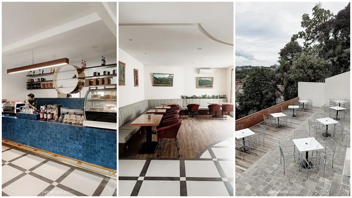 Suasana Hideout Coffee and Kitchen di dengan desain modern. (Foto: Instagram @archethics)