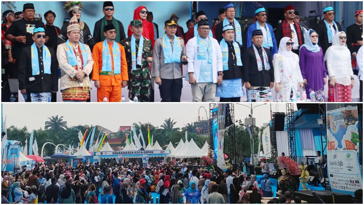 Suasana puncak Lebaran Depok 2026 di alun-alun GDC Sabtu, 9 Mei 2026. (Fajar/ Radar Bogor)