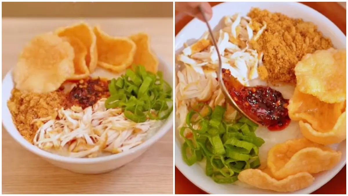 Bubur Ayam Chicken Stock resep dari akun Instagram @esnadfoods.id. (Foto :&nbsp;Instagram @esnadfoods.id)