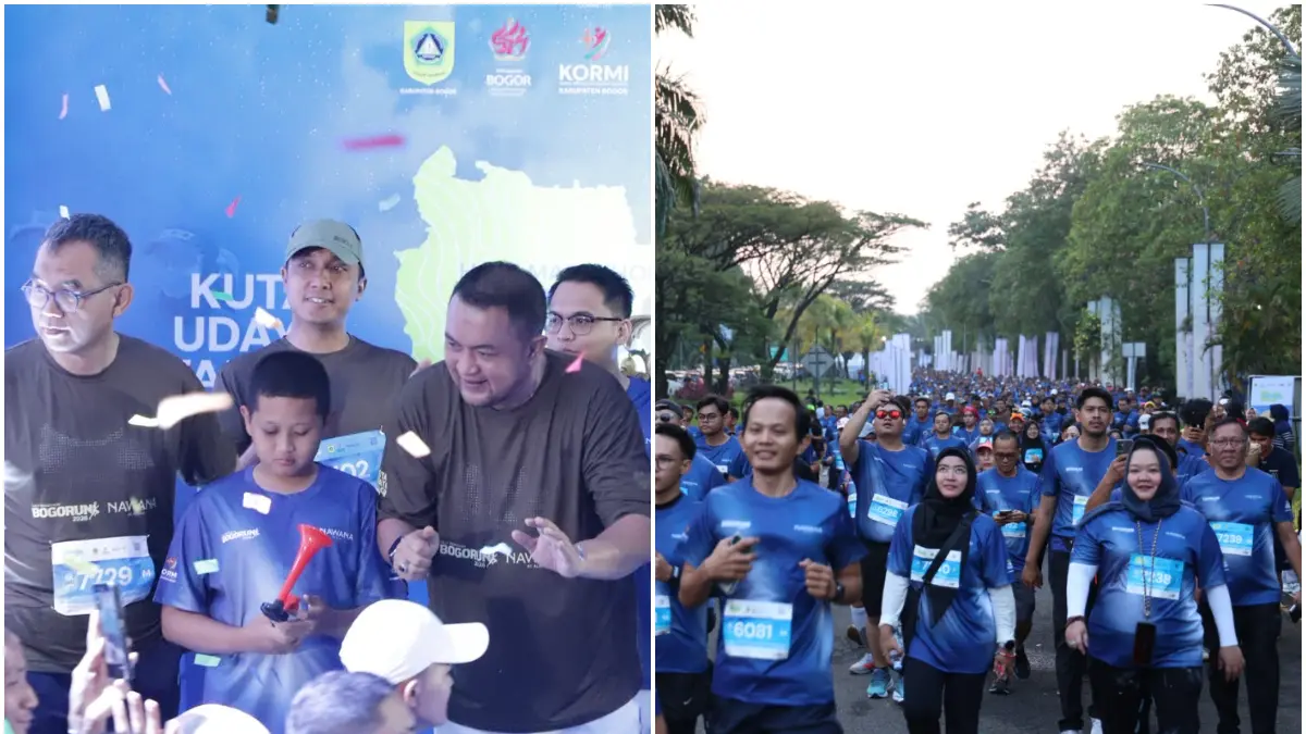 Bupati Bogor Rudy Susmanto melepas kegiatan Bogorun 2026 di&nbsp;Sentul, Kabupaten Bogor, Minggu, 10 Mei 2026. (Dok. Diskominfo Kabupaten Bogor)