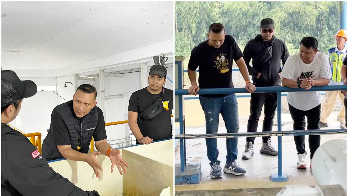 Direktur Bisnis dan Pelayanan Perumda Tirta Pakuan Kota Bogor Muzakkir saat melakukan inspeksi lapangan ke sejumlah instalasi air bersih. (Dok. Perumda Tirta Pakuan) 