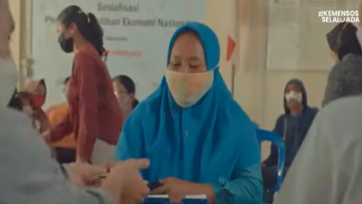 Ilustrasi pencairan bansos BPNT ke KPM melalui kartu KKS. Foto: YouTube Kemensos RI