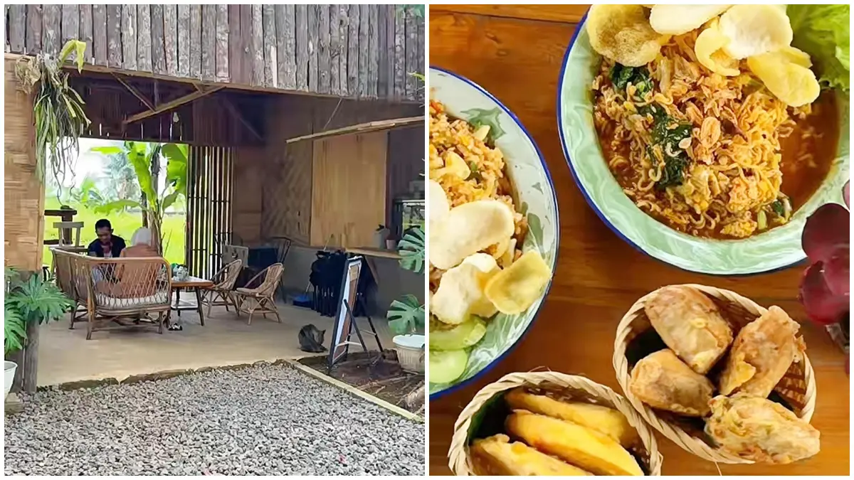 Suasana Kopi KASO di Dramaga dengan konsep asri dan menu makanan beragam. (Foto : TikTok @aimanrickyy)