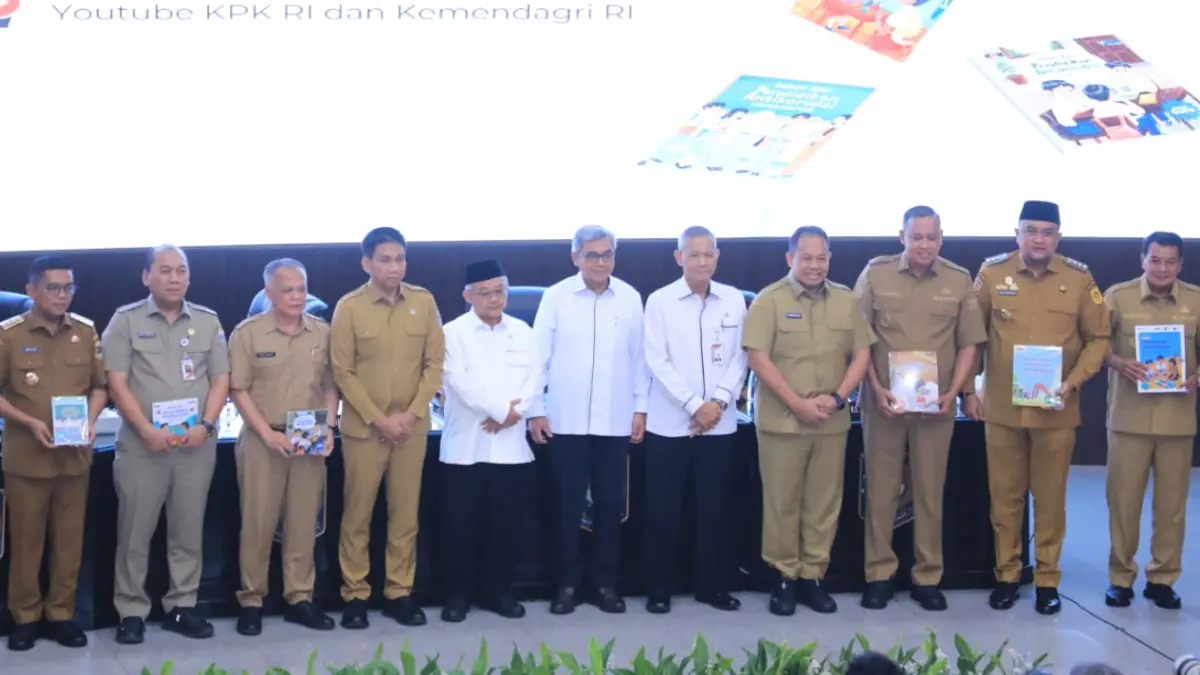 Bupati Bogor Rudy Susmanto menghadiri peluncuran Panduan dan Bahan Ajar Pendidikan Antikorupsi (PAK) di Kementerian Dalam Negeri, Jakarta, Senin, 11 Mei 2026. (Dok. Diskominfo Kabupaten Bogor)