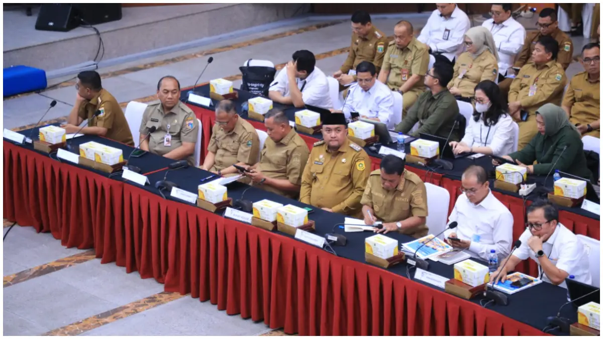 Bupati Bogor, Rudy Susmanto saat menghadiri peluncuran panduan dan bahan ajar pendidikan antikorupsi. (Foto : Diskominfo)