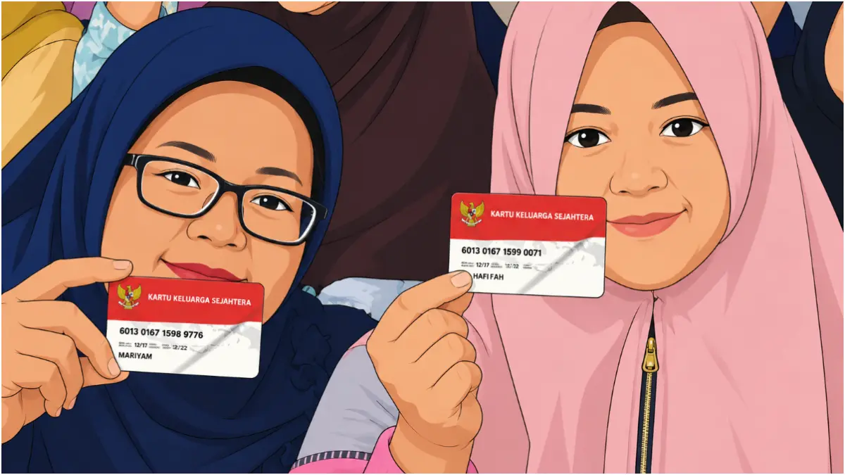 Ilustrasi KPM pemegang KKS untuk cairkan bansos PKH