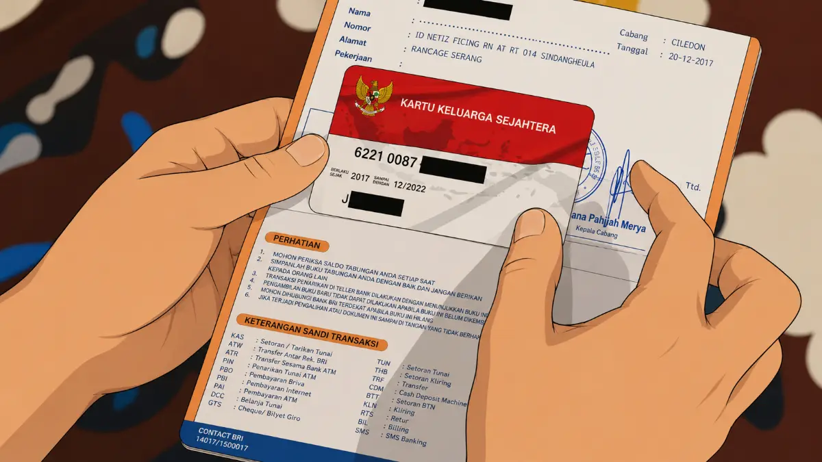 Ilustrasi rekening KKS Merah Putih untuk cairkan bansos