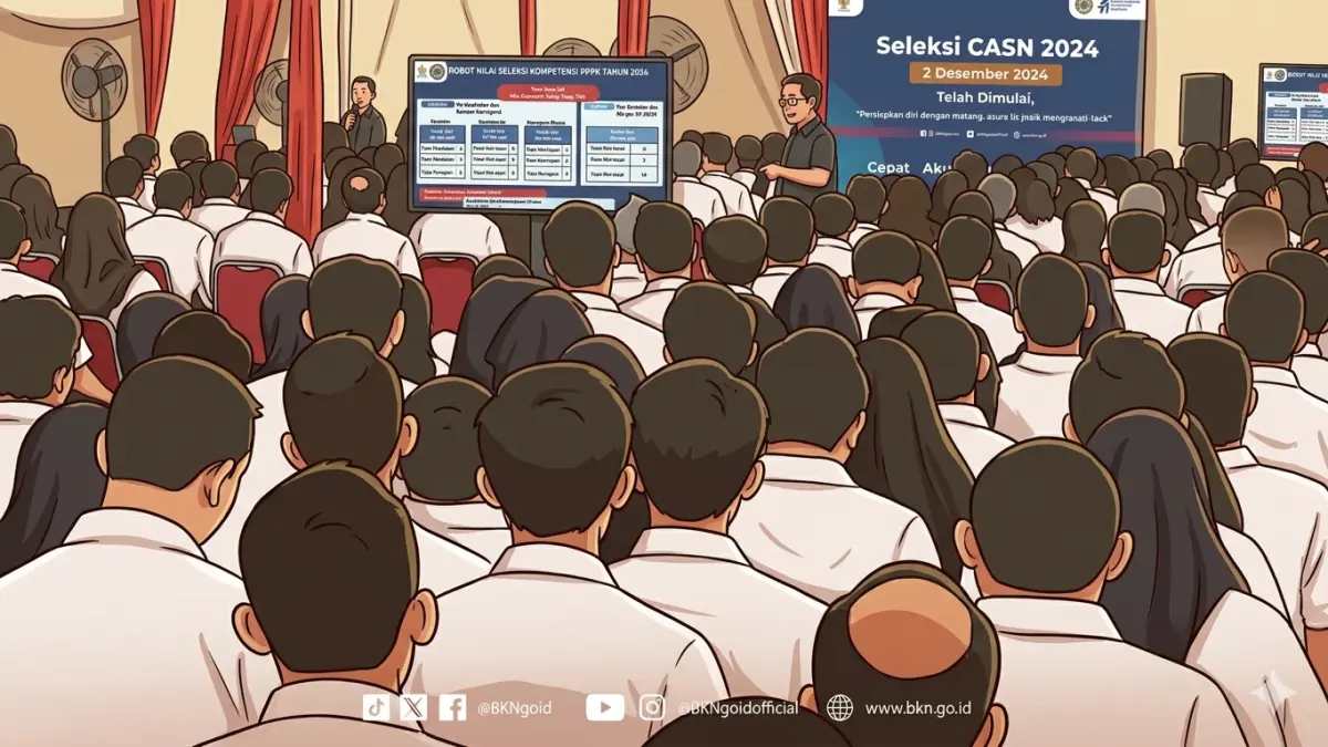 Ilustrasi pelaksanaan seleksi kompetensi Koperasi Desa dan Kampung Nelayan 2026. (Foto: bkn.go.id diolah oleh Gemini AI)