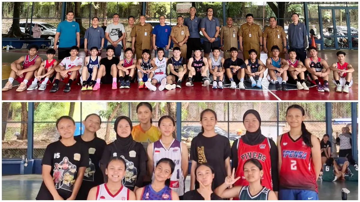 Para pemain yang lolos seleksi Popwilda Jabar dan memperkuat Tim Basket Kota Bogor. (Foto : Dispora for Radar Bogor)