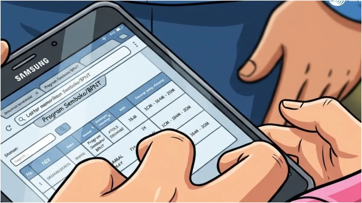 Ilustrasi cek status bansos yang Gagal Cek Rekening. (Foto: YouTube Kemensos RI/diolah oleh Gemini AI)