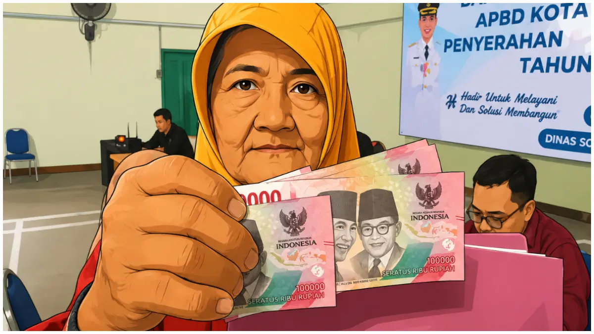 Ilustrasi pencairan bansos PKH dan BPNT