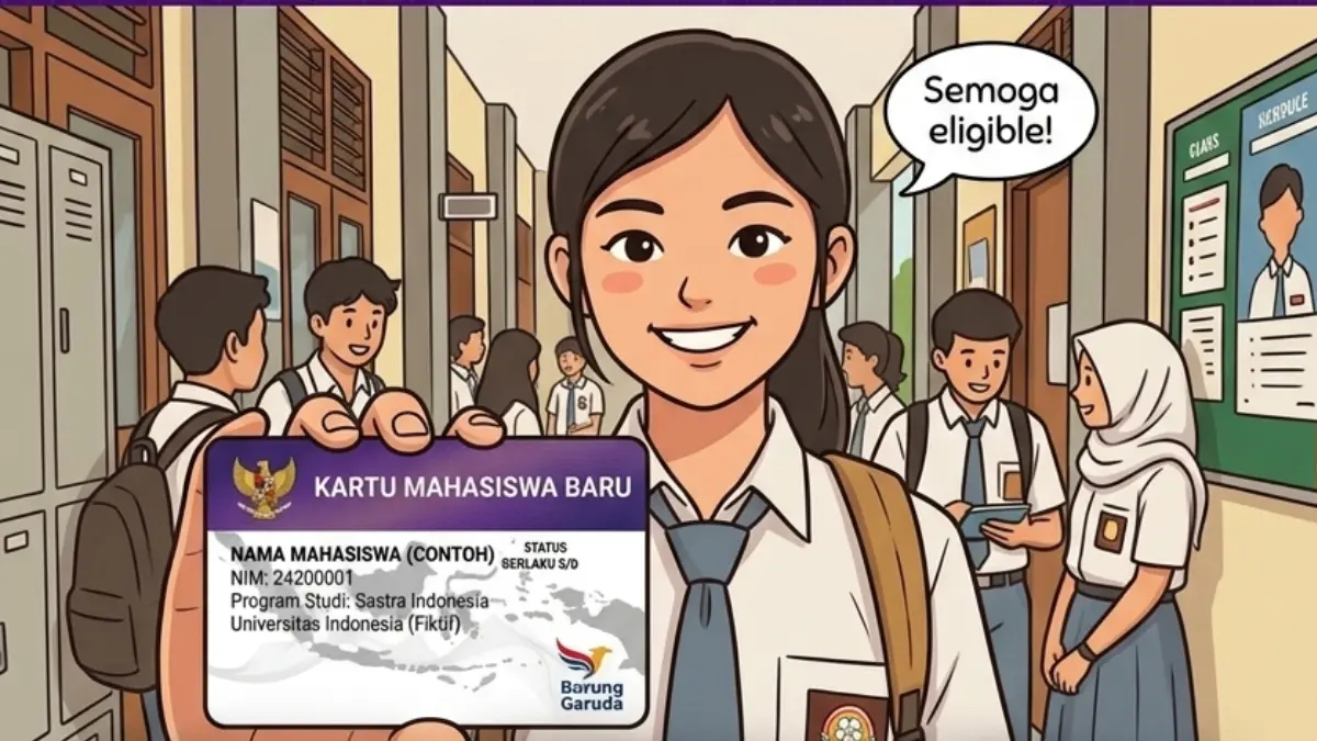  Ilustrasi jadwal pencairan bansos KIP kuliah jalur SNBP 2026. (Foto: Instagram @sahabat.kipkuliah/Diolah dengan gemini AI)
