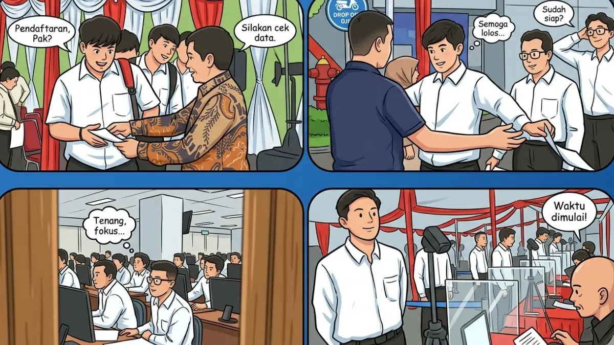 Ilustrasi pelaksanaan seleksi kompetensi Koperasi Desa 2026. (Foto: Instagram @bkngoidofficial/Diolah dengan gemini AI)