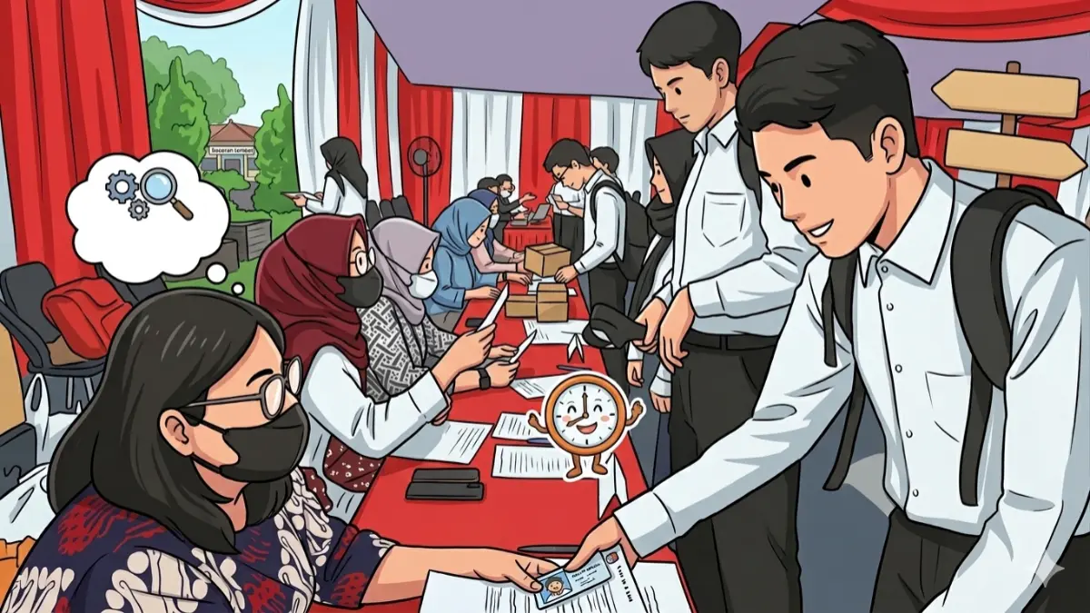 Ilustrasi pelaksanaan ujian Seleksi Kompetensi Koperasi Desa 2026. (Foto: menpan.go.id/Diolah dengan gemini AI)