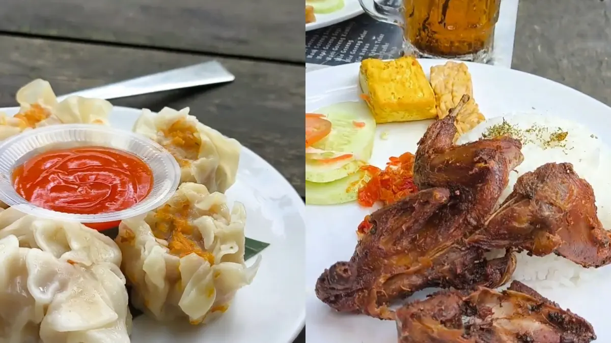 Kuliner di Puyuh Goreng Kopi Gratis. (Foto: YouTube Mlaku Mlaku Yuuk)