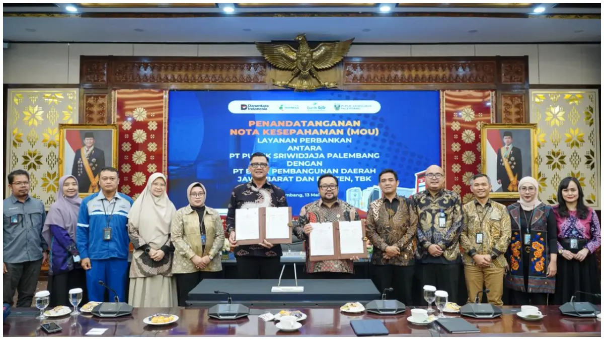 Penandatanganan kerjasama antara bank bjb dengan PUSRI.