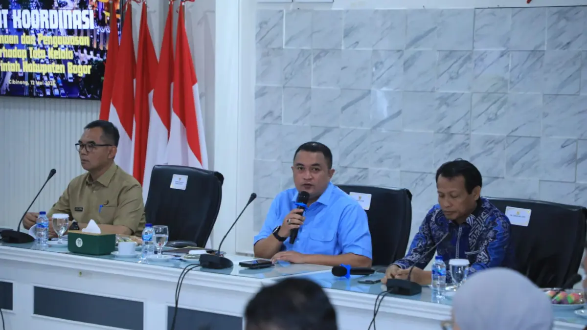Rapat Koordinasi Pemkab Bogor dan KPK RI dalam penguatan tata kelola pemerintahan untuk mencegah masalah hukum. (Foto : Diskominfo)