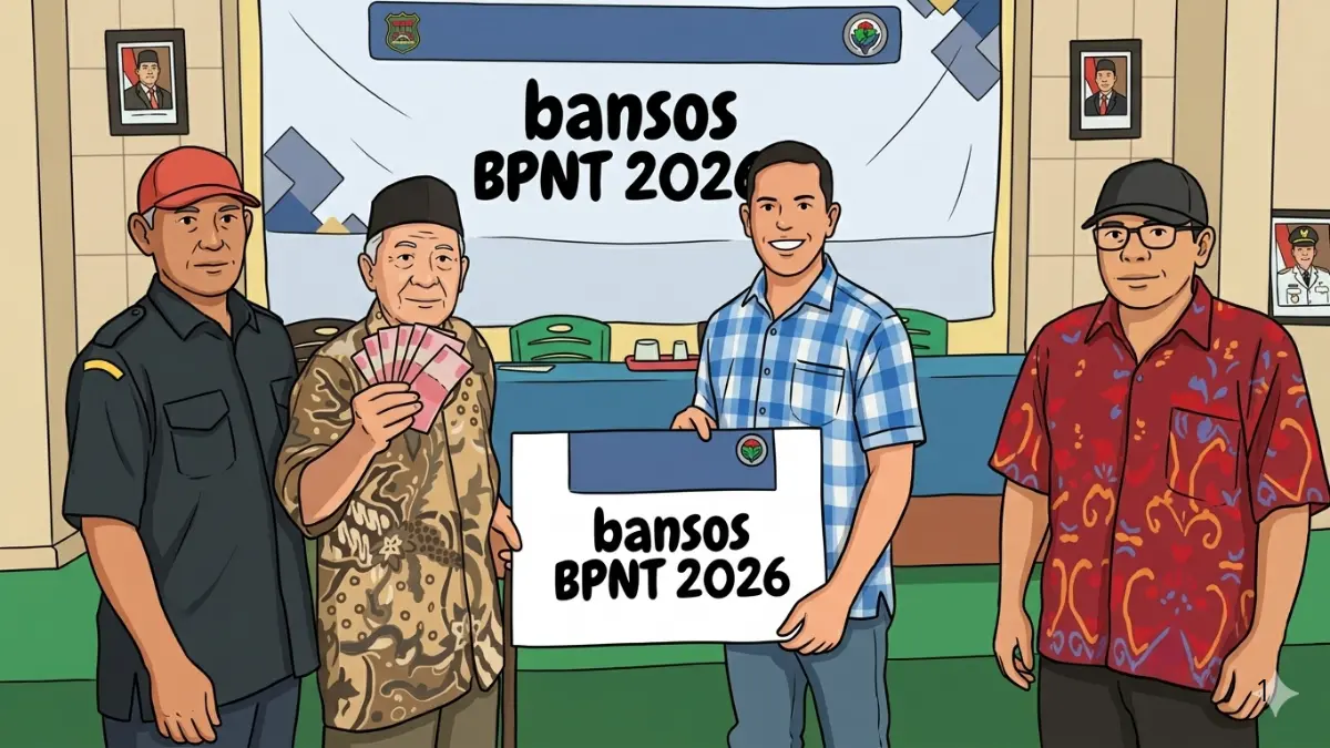 Ilustrasi penyaluran bansos pemerintah (Foto: tommo.digitaldesa.id/Diolah melalui Gemini AI)