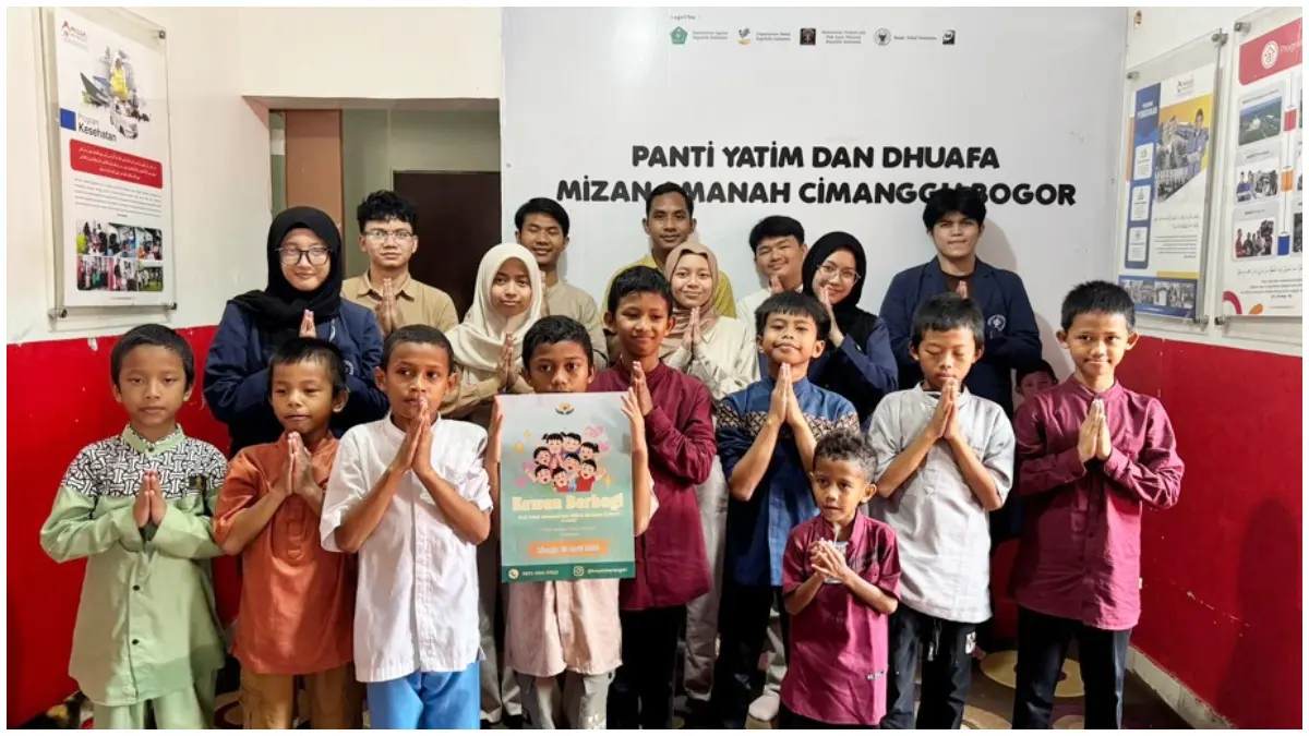 Kegiatan bertajuk Kawan Berbagi di Panti Asuhan Mizan Amanah Cimanggu, Kota Bogor oleh Mahasiswa Sekolah Vokassi IPB.