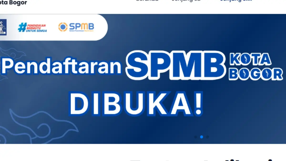 Pendaftaran SPMB jenjang SMP Kota Bogor resmi dibuka. (Foto: spmb.kotabogor.go.id)
