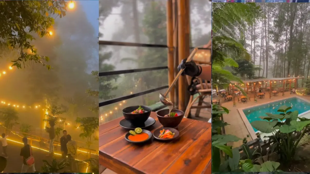 Tidak hanya menawarkan view pegunungan yang indah, kafe di Puncak Bogor menyediakan makanan enak dan spot foto instagrammable bagi pengunjung