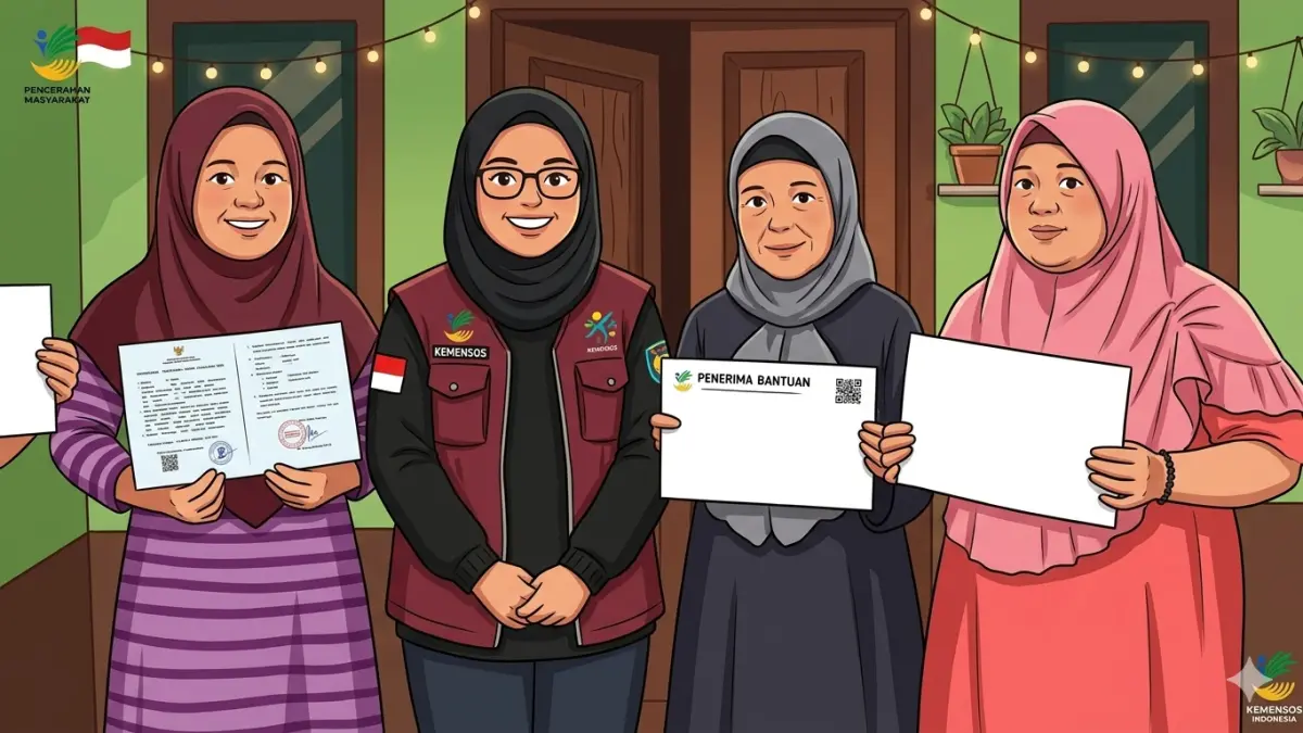 Ilustrasi. KPM Bogor mencairkan dana bansos PKH BPNT. Foto: Instagram @pkhbogorkab/Diolah oleh Gemini AI