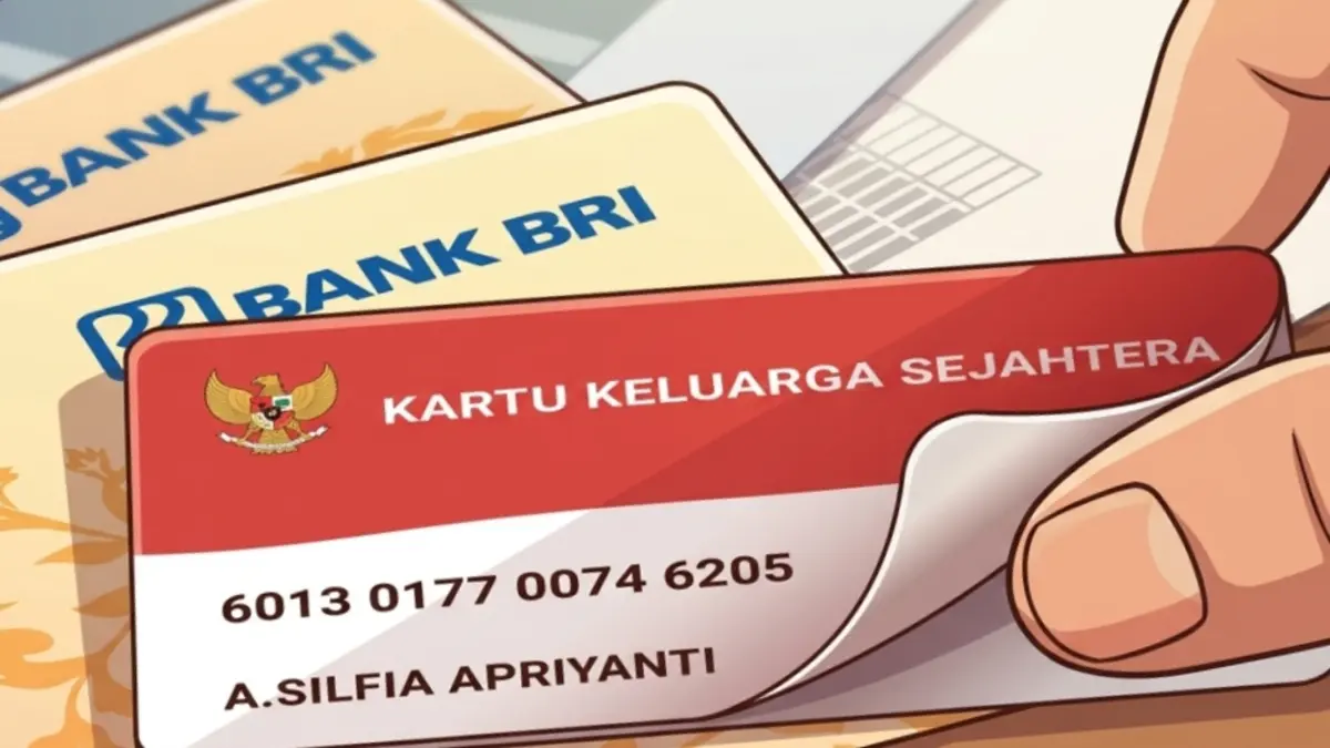 Ilustrasi KPM pemegang KKS Bank BRI. (Foto: YouTube Kemensos RI/Diolah oleh Gemini AI)