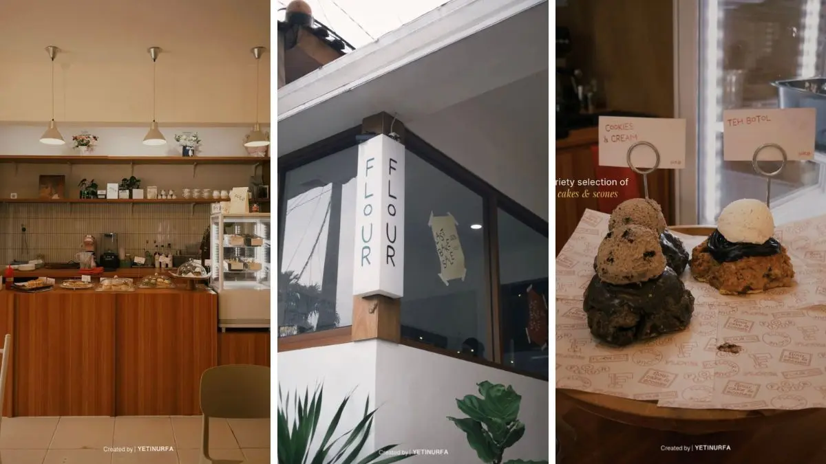 Flour Cake and Scone Spot nongkrong estetik buat pecinta dessert di Bogor.(Foto: yetinurfa)