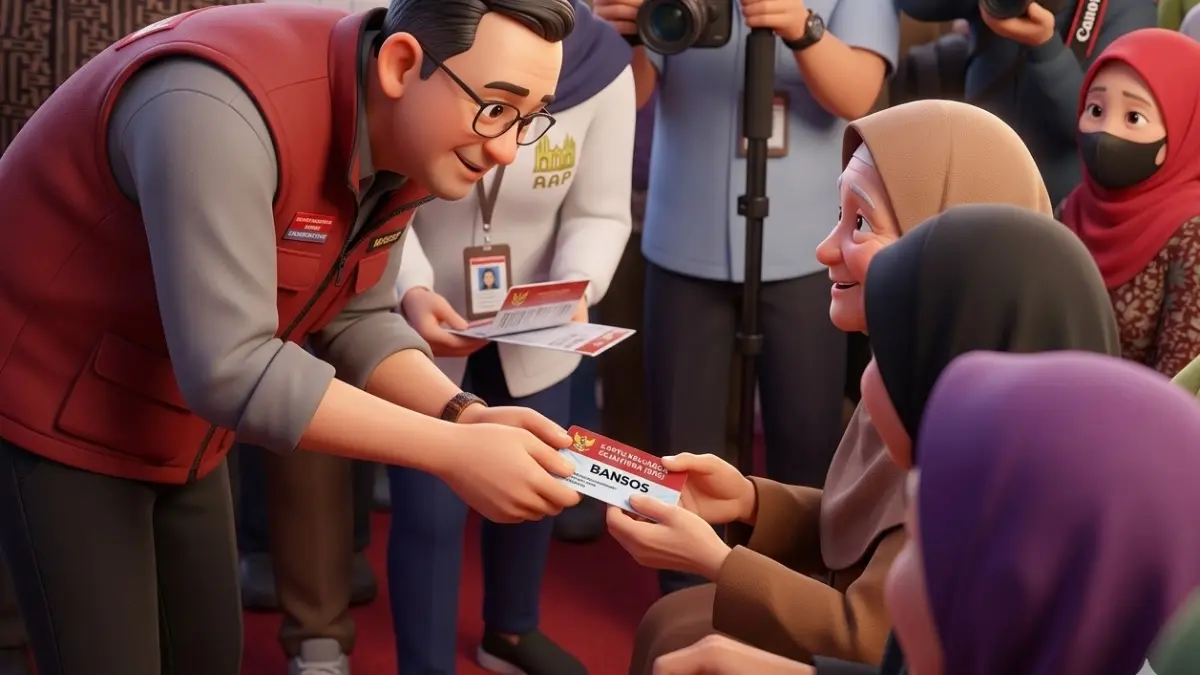 Ilustrasi penyaluran bansos tahap dua tahun 2026.(Youtube Linjamsos Oke diperbaharui oleh AI)