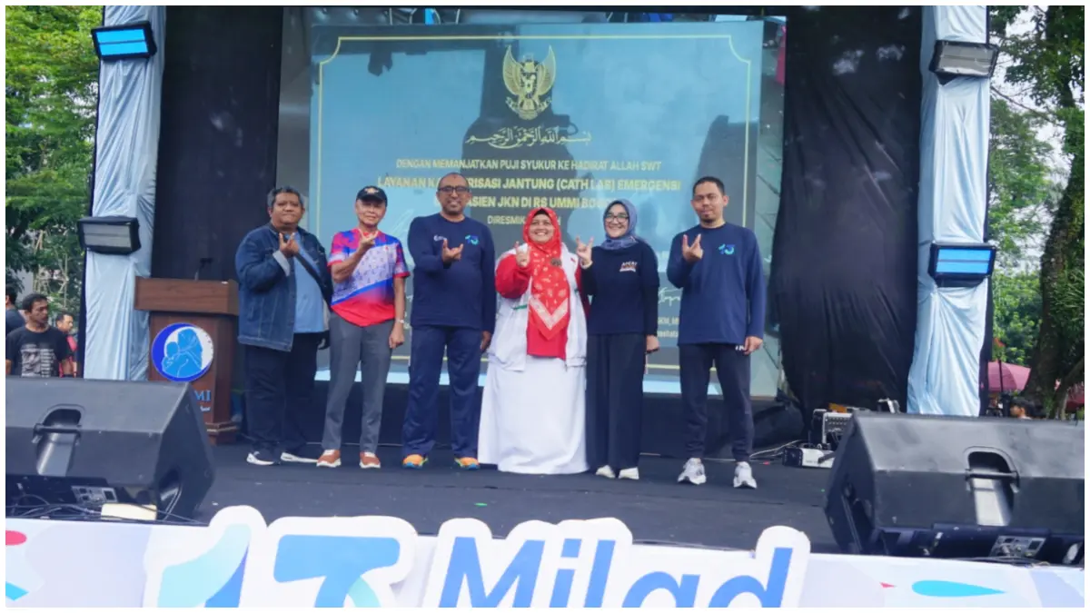 Peresmian layanan kateterisasi jantung (Cath Lab) emergensi bagi pasien JKN di RS Ummi Bogor dalam acara puncak Milad ke-13 RS Ummi di Taman Sempur, Kota Bogor, Minggu 17 Mei 2026 (Foto: Sofiansyah/Radar Bogor)