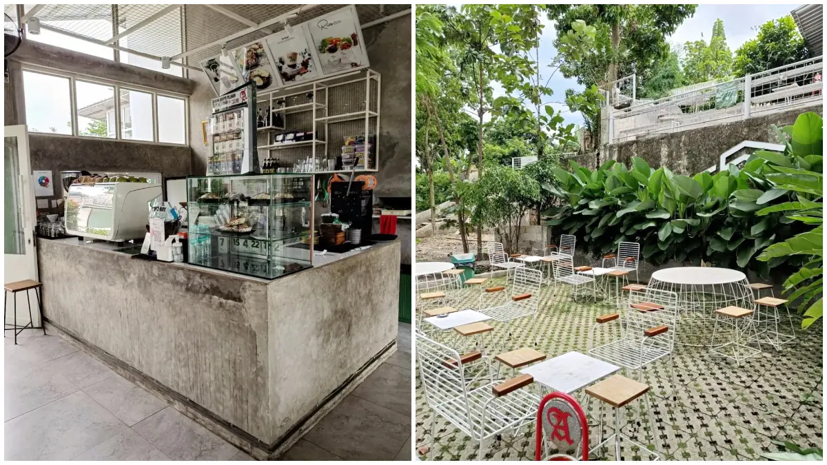 Suasana area outdoor Sisi Barat Coffee di kawasan Bogor Barat yang dikelilingi pepohonan dan pemandangan alam. (Foto: Instagram @archethics)