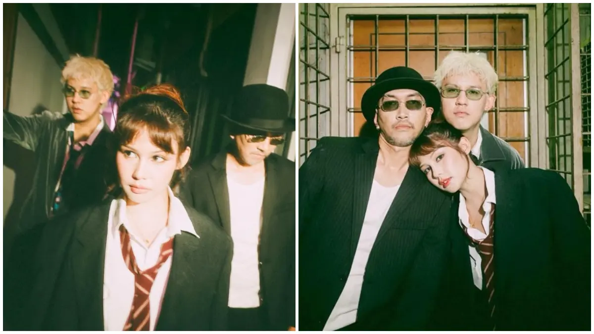 Vanesha Prescilla bersama personel The Midnight Darlings dalam &nbsp;debut band mereka. (Foto: Instagram @themidnightdarlings)