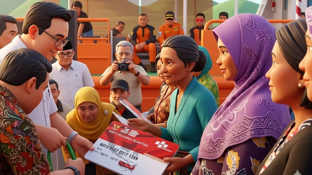 Ilustrasi Penyaluran Bansos PKH dan BPNT (Foto: YouTube Kemensos RI/dikelola oleh AI)