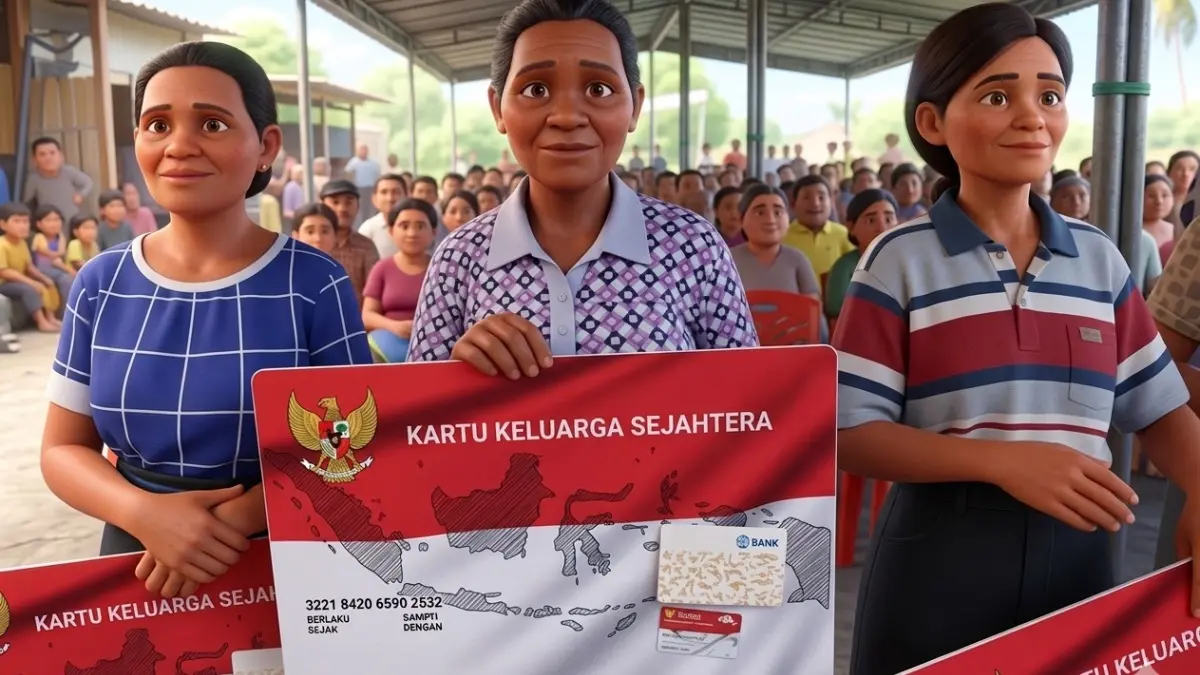Ilustrasi penyaluran bansos PKH dan BPNT (Foto: Youtube Linjamsos Oke diperbaharui oleh AI)