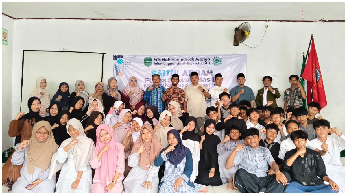 Kegiatan Baitul Arqom bagi siswa kelas IX MTs Muhammadiyah Jasinga Bogor.