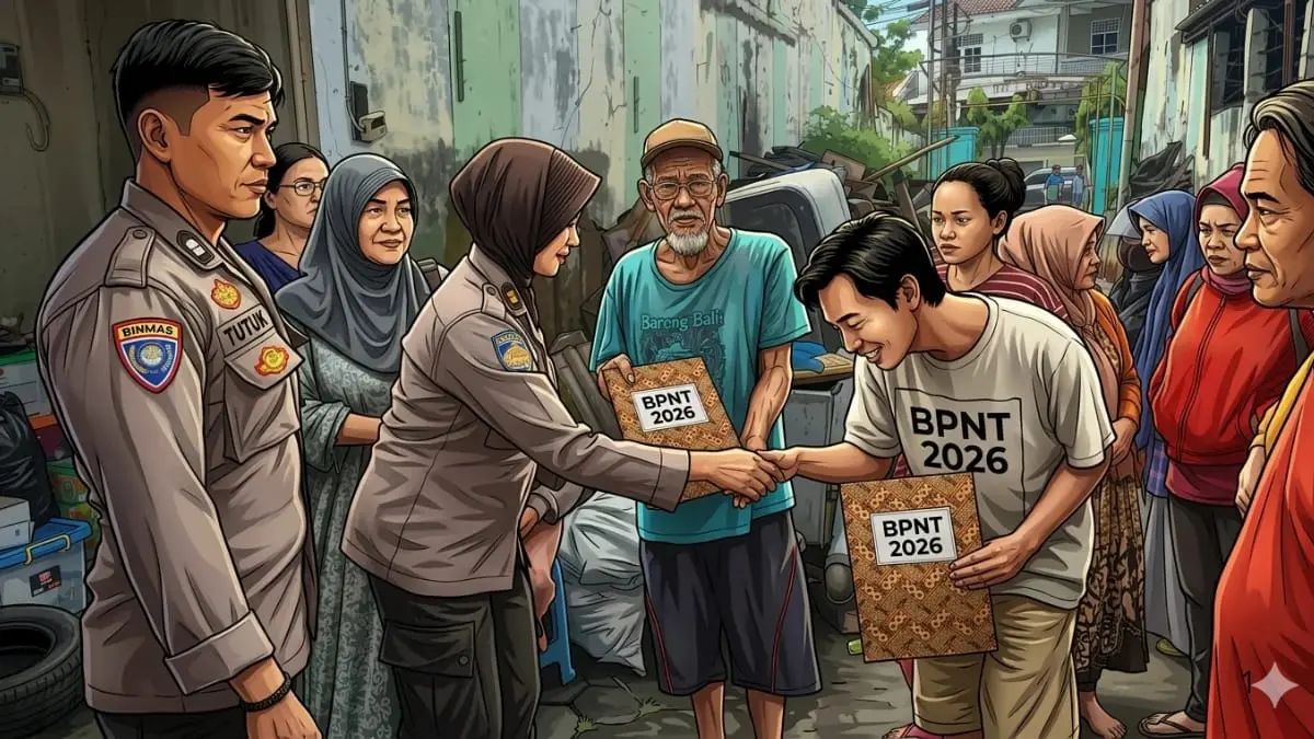 Ilustrasi bansos BPNT untuk masyarakat kurang mampu (Foto: pekalongankota.go.id/, diolah dengan Gemini AI)