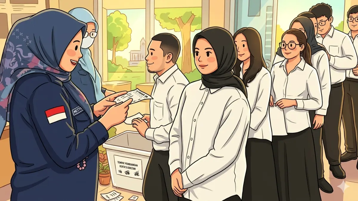 Ilustrasi pengecekan data peserta Koperasi Desa Merah Putih 2026. (Foto: menpan.go.id/Diolah dengan gemini AI)